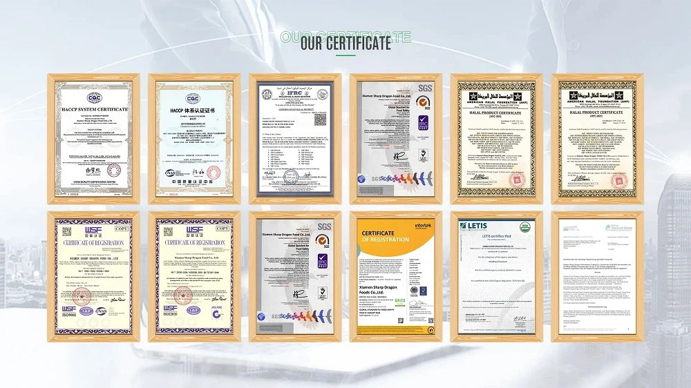 Organic Frozen Strawberries Bulk certificate Organic Frozen Strawberries Bulk certificate